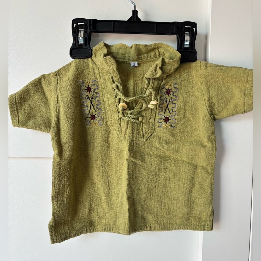 Embroidered Linen Shirt